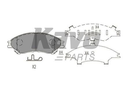 KBP-8533 KAVO Комплект тормозных колодок, дисковый тормоз