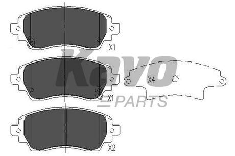 KBP-9010 KAVO PARTS IVECO Колодки гальмівні пер./задн. DAILY 96