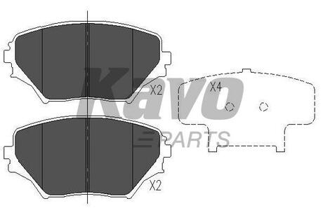 KBP-9011 KAVO Гальмівні колодки перед. Toyota RAV4 94-05 (sumitomo)