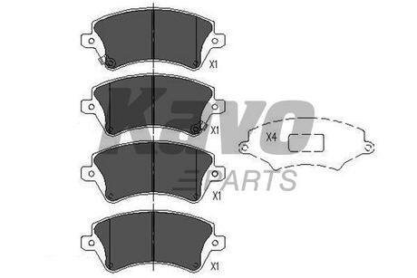 KBP-9012 KAVO Комплект тормозных колодок, дисковый тормоз