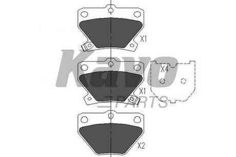 KBP-9013 KAVO Комплект тормозных колодок, дисковый тормоз