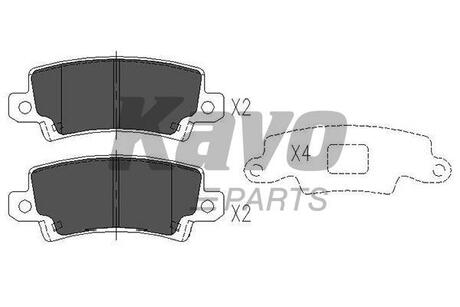 KBP-9016 KAVO Комплект тормозных колодок, дисковый тормоз