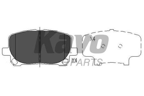 KBP-9021 KAVO PARTS TOYOTA Гальмівні колодки передн. Avensis Verso 01-