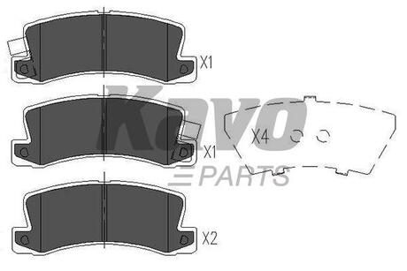 KBP-9022 KAVO Комплект тормозных колодок, дисковый тормоз