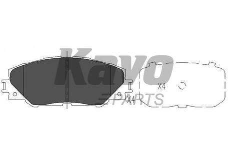 KBP-9026 KAVO Гальмівні колодки перед. Toyota Auris/Prius 12-/RAV4 05-
