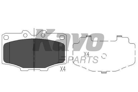 KBP-9028 KAVO PARTS TOYOTA гальмівні колодки передн. Land Cruiser -96