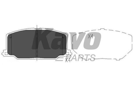 KBP-9036 KAVO Комплект тормозных колодок, дисковый тормоз