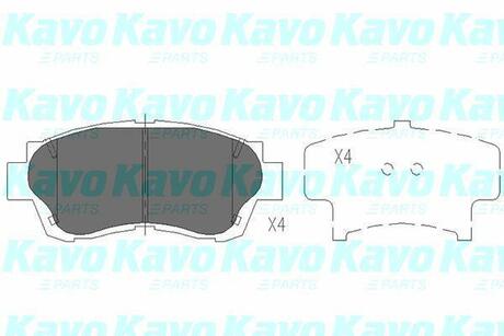 KBP-9042 KAVO Комплект тормозных колодок, дисковый тормоз