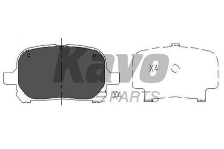 KBP-9051 KAVO Комплект тормозных колодок, дисковый тормоз