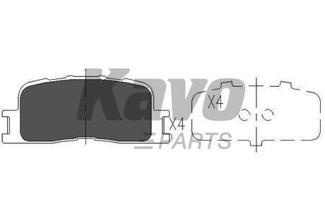 KBP-9077 KAVO Колодки гальмівні задні Toyota Camry 01-06 (akebono) (93x35x15,8)