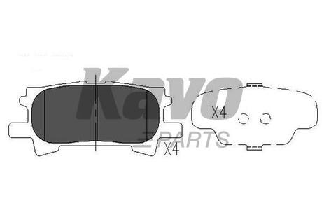 KBP-9078 KAVO Колодки гальмівні задні Lexus RX 03-08