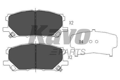 KBP-9080 KAVO Колодки гальмівні передні Lexus RX 03-