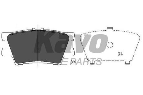 KBP-9086 KAVO Колодки гальмівні задні Camry/Rav 4 06-