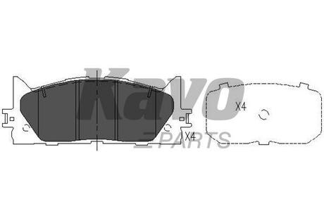 KBP-9087 KAVO Колодки гальмівні передні Camry/Lexus ES 06-