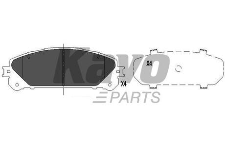KBP-9116 KAVO Гальмівні колодки перед. Lexus RX 08-15/Toyota RAV4 12- (advics)