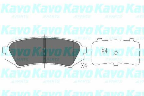 KBP-9118 KAVO Комплект тормозных колодок, дисковый тормоз