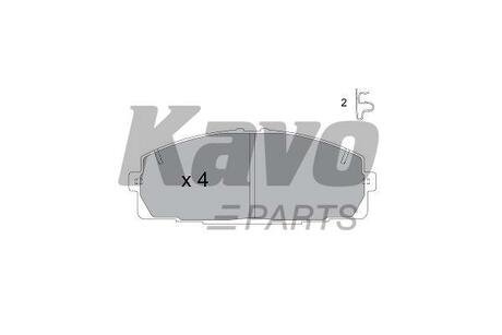 KBP-9124 KAVO PARTS TOYOTA Тормозные колодки передн.Dyna 2.5/3.0D 01-