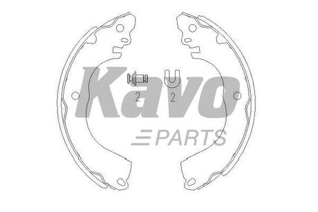 KBS-7416 KAVO Комплект тормозных колодок