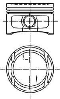 99909620 KOLBENSCHMIDT Поршень з кільцями VW 77,01 1,2 12V 3 цил. AZQ/BME 02- (вир-во KS)