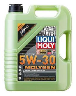 9952 LIQUI MOLY LM 5л Molygen New Generation 5W-30 НС-синтетическое моторное масло (для азиатских и американских авто) API SN, ILSAC GF-5