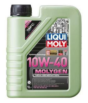 9955 LIQUI MOLY LM 1л Molygen New Generation 10W-40 НС-синтетичне моторное масло API CF/SL, ACEA: A3/B4, MB 229.3, VW 502 00/505 00