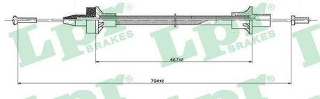 C0076C LPR Трос, управление сцеплением