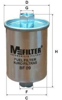 BF 09 M-FILTER Фільтр паливний Daewoo Nexia/Espero 1.5/2.0i