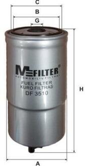 DF 3510 M-FILTER Фільтр паливний Daily 2.8JTD 99-/3.0JTD 07-
