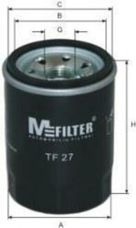 TF 27 M-FILTER Фільтр масляний MAZDA, MITSUBISHI (вир-во M-FILTER)