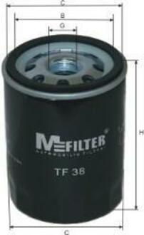 TF 38 M-FILTER Фільтр масляний Doblo 1.6i 01>/Scudo/Jumpy/Expert