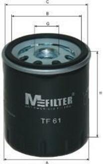 TF 61 M-FILTER Фільтр масляний Berlingo/Partner 1.8/1.9D/1.1i/1.4i/1.8i 96-99