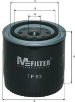 TF 63 M-FILTER Фільтр масляний ВАЗ 2101-07 2121-21213 21214 2129 2131 (високий 93мм) (вир-во M-FILTER)
