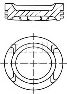 030 60 00 MAHLE / KNECHT Поршень з кільцями VAG 82,51 2,0 (вир-во Mahle)