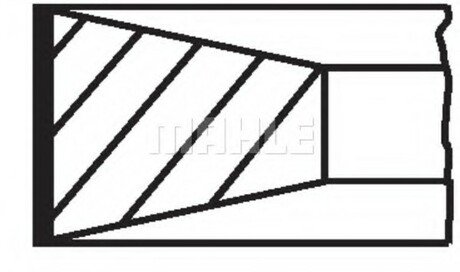 681 12 N0 MAHLE / KNECHT Кільця поршневі MAHLE 681 12 N0