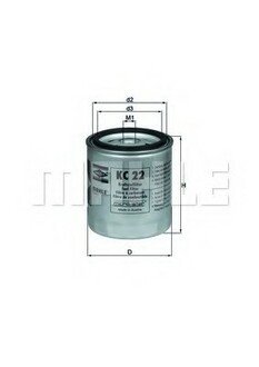 KC 22 MAHLE / KNECHT Фільтр палива