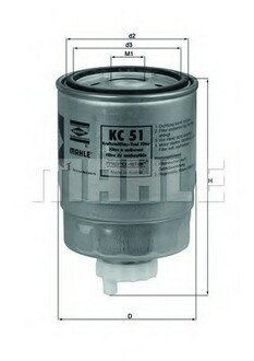 KC 51 MAHLE / KNECHT Топливный фильтр