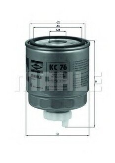 KC 76 MAHLE / KNECHT Топливный фильтр