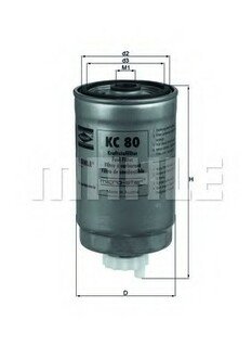 KC 80 MAHLE / KNECHT Фільтр палива