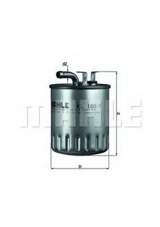 KL 100/1 MAHLE / KNECHT Фільтр палива
