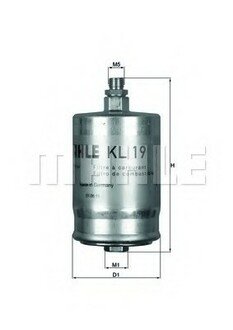 KL 19 MAHLE / KNECHT Топливный фильтр