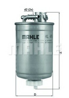 KL 476D MAHLE / KNECHT Топливный фильтр