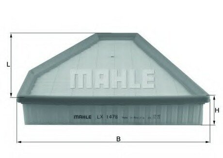 LX 1478 MAHLE / KNECHT Воздушный фильтр