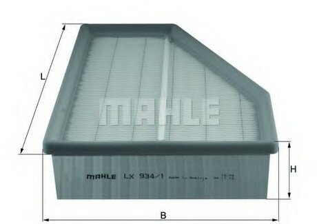 LX 934/1 MAHLE / KNECHT Воздушный фильтр