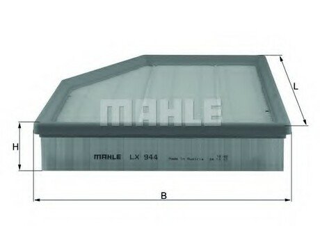 LX 944 MAHLE / KNECHT Воздушный фильтр