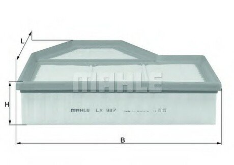 LX 987 MAHLE / KNECHT Фільтр повітря