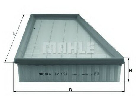 LX 998 MAHLE / KNECHT Воздушный фильтр