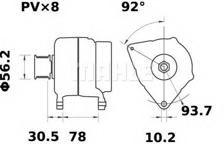 MG 23 MAHLE / KNECHT Генератор