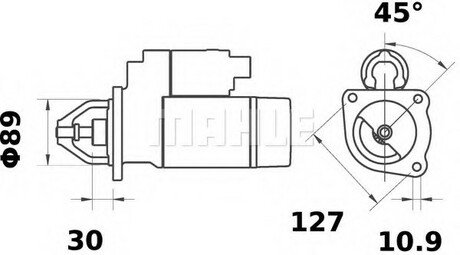 MS 168 MAHLE / KNECHT Стартер