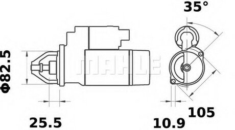 MS 27 MAHLE / KNECHT Стартер