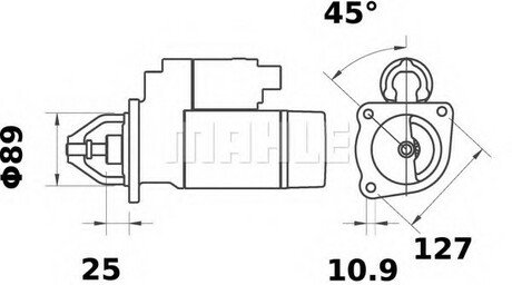 MS 331 MAHLE / KNECHT Стартер